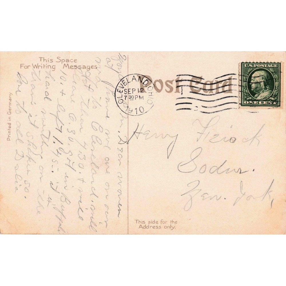Buffalo New York NY Lafayette Hotel Square Main St 1910 Vintage Postcard Germany - Picture 2 of 2